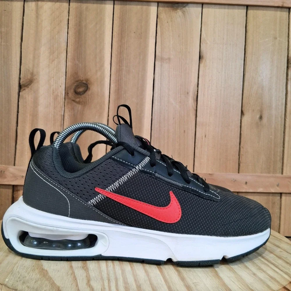 Nike Air Max INTRLK Lire Shoes Youth 6.5Y Black‎ Red Kids Running Sneakers H939